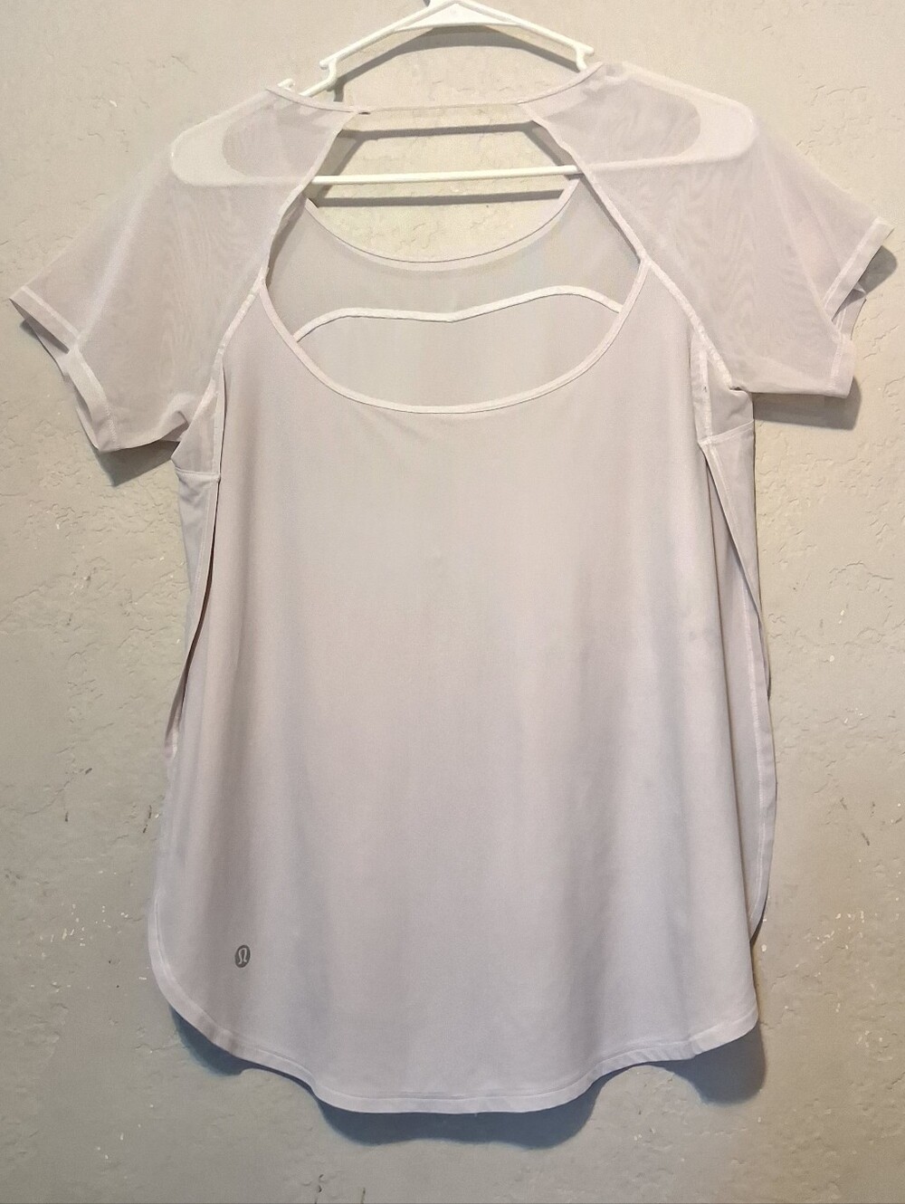 Lululemon Athletica Women Tops Mesh Cut Out Short Sleeve Side Slips Running - Picture 3 of 13